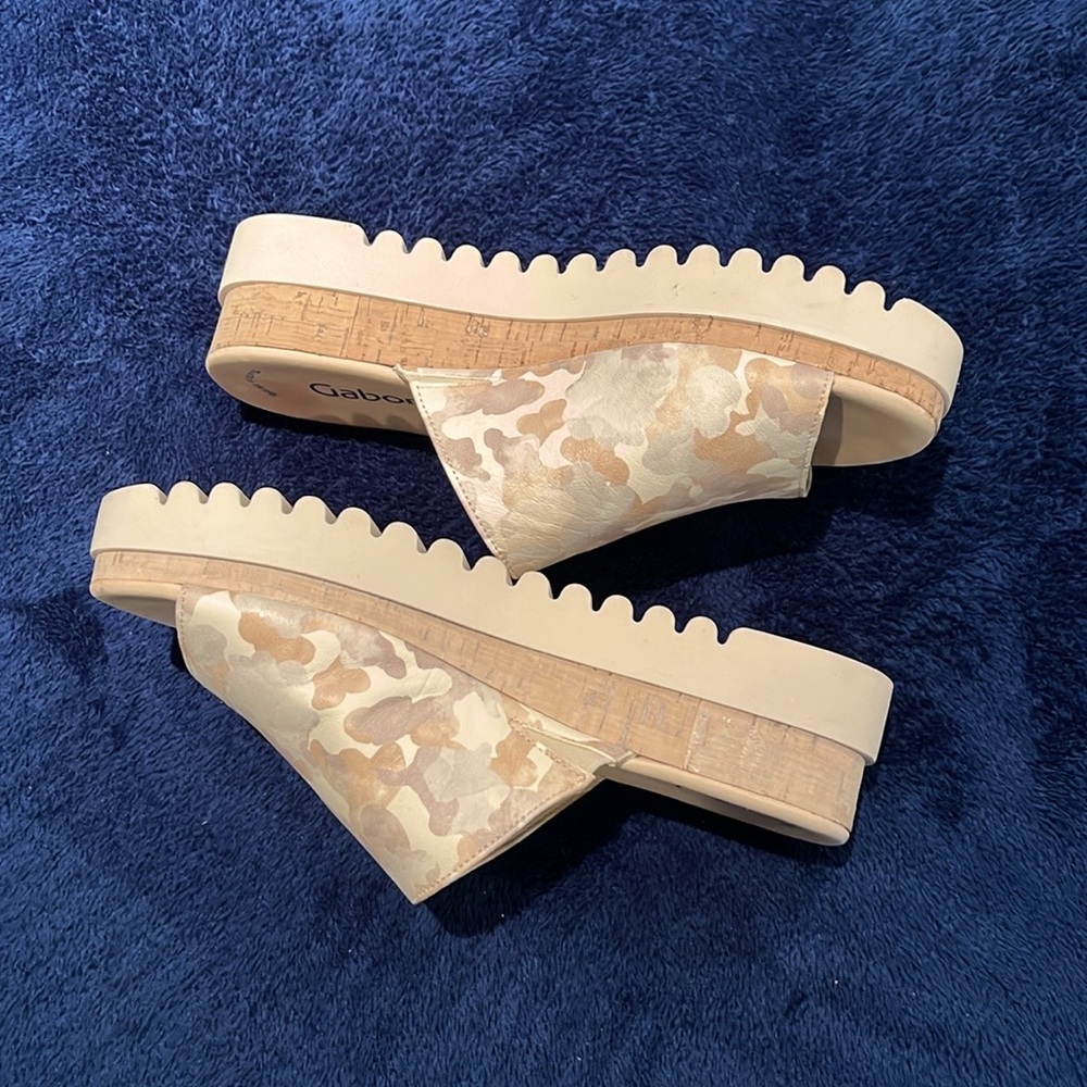 Gabor Mules With Soft Color Camo Print - image 5